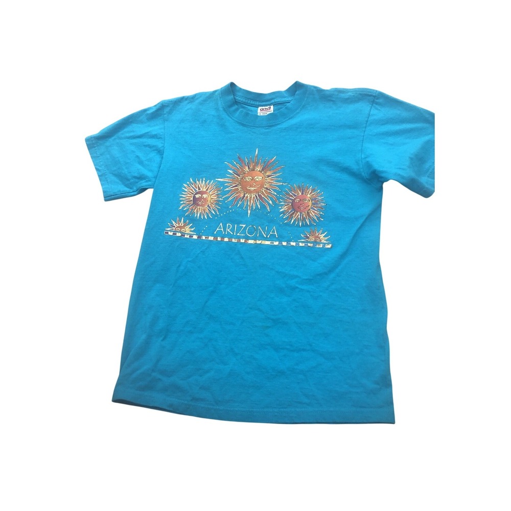 Anvil Women's blue graphic, tea, size medium